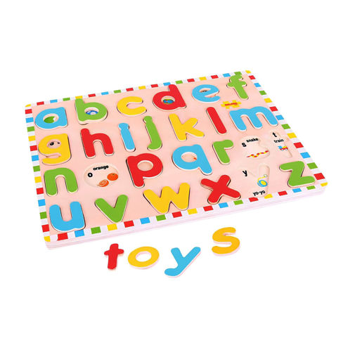 Picture of Inset Puzzle - Lowercase Alphabet - Wooden Puzzles - BigJigs