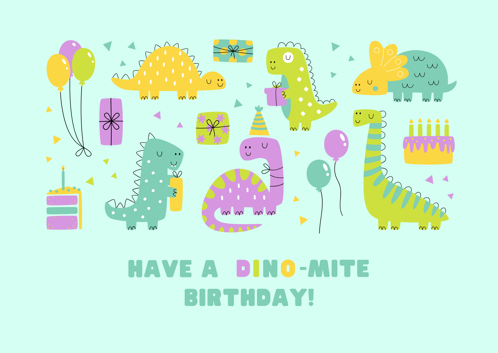 Picture of Dino Gift Card - Birthday