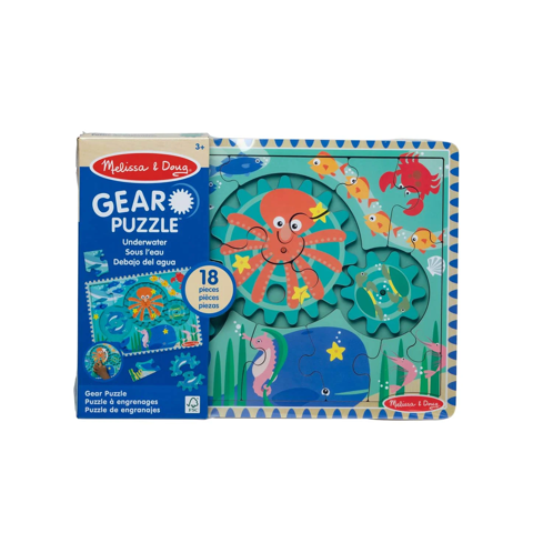 Picture of Wooden Underwater Jigsaw Spinning Gear Puzzle - Melissa & Doug